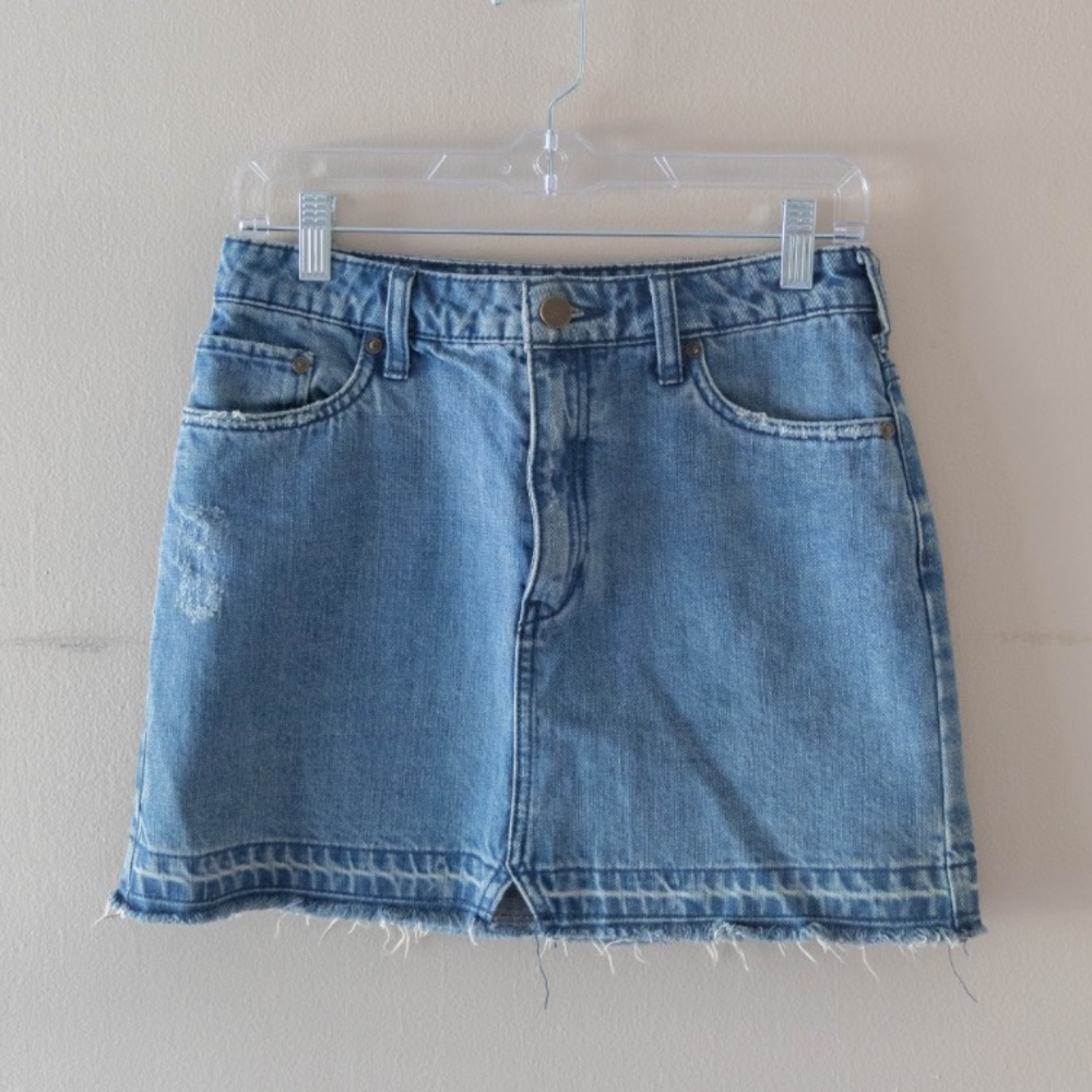 Free People Denim Mini Skirt in Blue